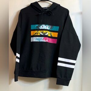 Black Graphic Women's Sweater Anime My Hero Academia Manga Stripe